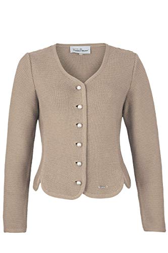 Turi Landhaus Damen Dirndljacke Strick Taupe, 400 Taupe Natur, 34 von Turi Landhaus