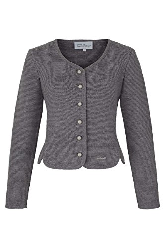 Turi Landhaus Damen Dirndljacke Strick grau meliert, 355 grau meliert, 34 von Turi Landhaus