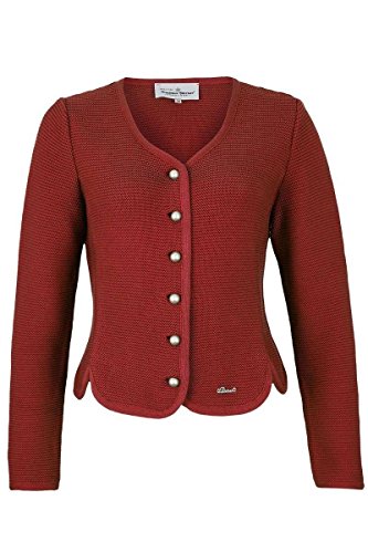 Turi Landhaus Damen Dirndljacke Strick weinrot, 200-BURGUNDROT, 44 von Turi Landhaus