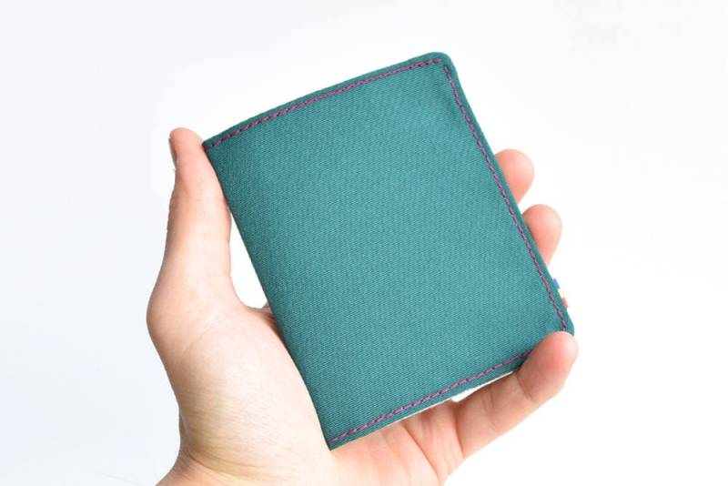 Cordura Vegan Bifold Wallet Schlanke Upcycled Herren Geldbörse von TurificHandmade