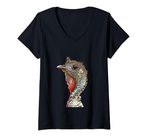 Damen Skurrile Wild Truthahn Spiel Vogel Illustration T-Shirt mit V-Ausschnitt Damen Skurrile Wild Truthahn Spiel Vogel Illustration T-Shirt mit V-Ausschnitt von Turkey GAme Bird Gifts & Thanksgiving Tees taiche