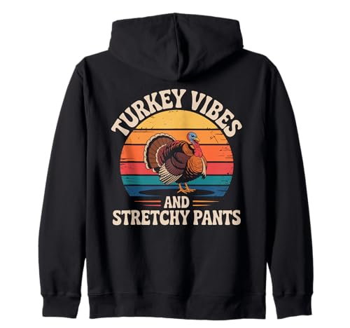 Türkei Vibes und dehnbare Hose Retro Truthahn Herren Türkei Kapuzenjacke Türkei Vibes und dehnbare Hose Retro Truthahn Herren Türkei Kapuzenjacke von Turkey Hunting Hunt Turkey Bird Hunting Season