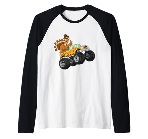 Lustiges Erntedankfest Truthahn Reiten Monster Truck Jungen Kinder Raglan Lustiges Erntedankfest Truthahn Reiten Monster Truck Jungen Kinder Raglan von Turkey Monster Truck Thanksgiving Day Clothings Mj