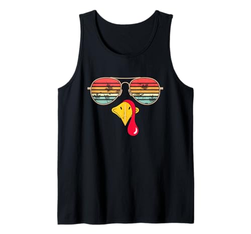 Cooles Truthahn-Gesicht mit Sonnenbrille, lustiges Erntedankfest für Jungen Tank Top Cooles Truthahn-Gesicht mit Sonnenbrille, lustiges Erntedankfest für Jungen Tank Top von Turkey Sunglasses Vintage Thanksgiving