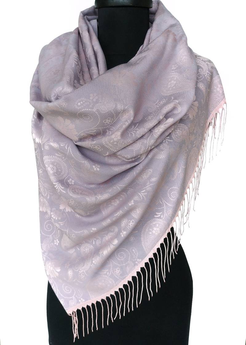 Lavender Paisley Schal Wendeschal Pink Boho Oversized Wrap von TurkishTextileStore