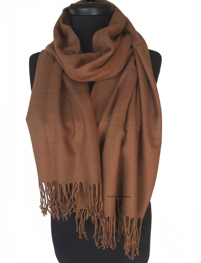 Schokolade Braun Pashmina Schal Hochzeitsgast Herren Wrap Brautjungfer Unisex Geschenk Für Ihn Ihre Braut Vertuschen Mutter Der von TurkishTextileStore