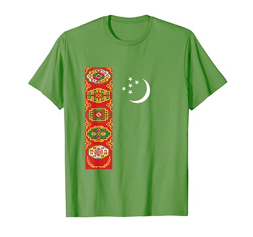 Turkmenistan Flagge Turkmenische Baydagy Damen Herren T-Shirt von Turkmenistan Flagge Co.
