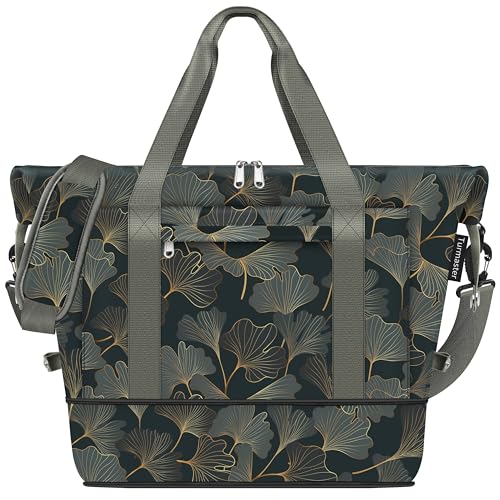 Turmaster Reisetasche Damen Ryanair Handgepäck 40x20x25 Handgepäck Tasche Damen Weekender Reisetasche Faltbar Damen Sporttasche Travel Duffle Bag Mama Tasche,Ginkgo Turmaster Reisetasche Damen Ryanair Handgepäck 40x20x25 Handgepäck Tasche Damen Weekender Reisetasche Faltbar Damen Sporttasche Travel Duffle Bag Mama Tasche,Ginkgo von Turmaster