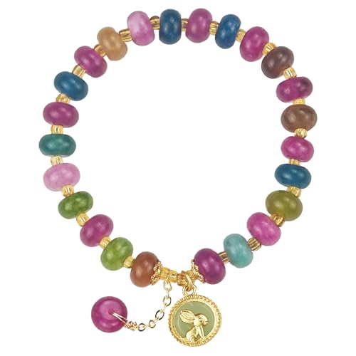Turmaster Turmalin-Armband mit Hasen-Anhänger, 8mm Turmalin-Perlen,Geschenke für Frauen Glücks Armband für Mama Freundin Geliebte von Turmaster
