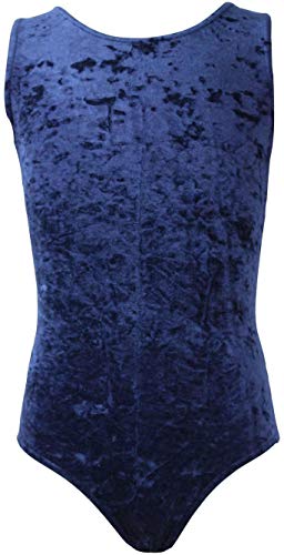 Kurzarm Crash Samt Turnanzug Body - ML110449 Farbe dunkelblau, Größe 176 von GymStern