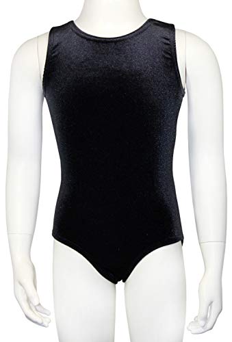 Kurzarm Crash Samt Turnanzug Body - ML110449 Farbe schwarz, Größe 140 von GymStern