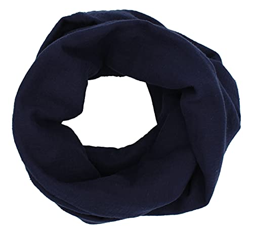 Turnanzug-GymStern Musselin Loop Schal Schlauchschal 100% feine Baumwolle 30x65 cm Damenhalstuch Halstuch Damen Frauen (Dunkelblau) von GymStern