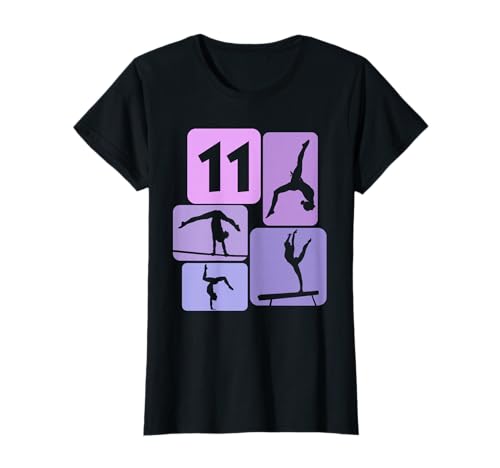 11. Geburtstag Mädchen Turnerin Tänzerin 11 Jahre Turnen T-Shirt von Turnen Geschenke Mädchen Geburtstag Tanzen