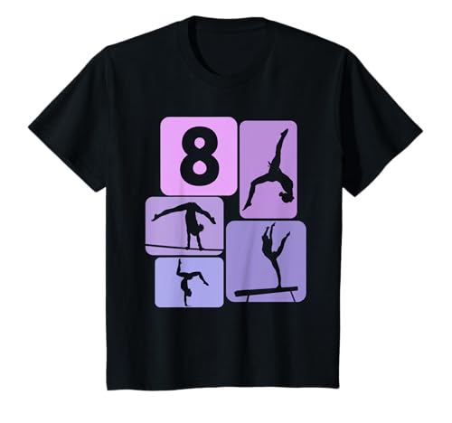 8. Geburtstag Mädchen Turnerin Tänzerin 8 Jahre Turnen T-Shirt von Turnen Geschenke Mädchen Geburtstag Tanzen