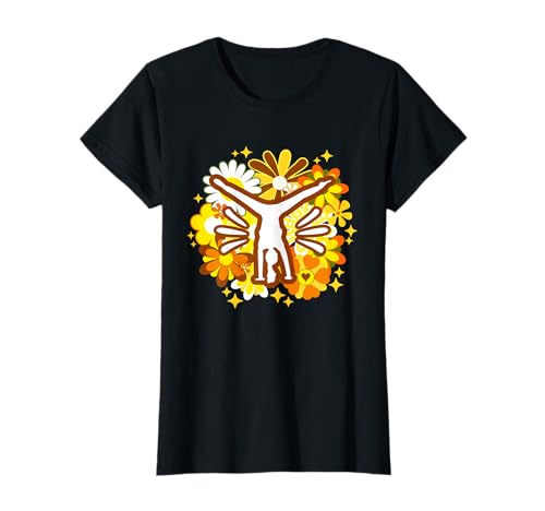 Gymnastik Mädchen Blumen Radschlag Gymnastik Mädchen T-Shirt von Turnen Gymnastik Entwürfe Für Frauen