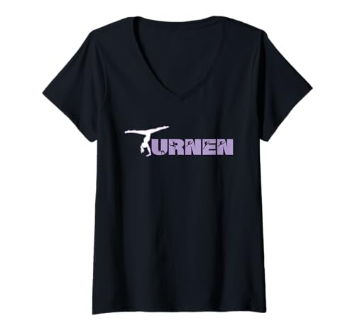 Damen Turnen & Gymnastik für Frauen und Mädchen - Turnerin T-Shirt mit V-Ausschnitt Damen Turnen & Gymnastik für Frauen und Mädchen - Turnerin T-Shirt mit V-Ausschnitt von Turnen Turnerin Sport Gymnastik Bodengymnastik