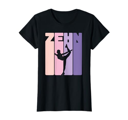 10. Geburtstag Turnerin Tänzerin Yoga 10 Jahre Mädchen T-Shirt von Turnen und Tanzen Geschenke Mädchen Geburtstag