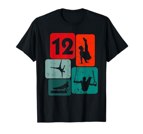 12. Geburtstag Turner Jungs Akrobatik 12 Jahre Jungen Turnen T-Shirt von Turner Geschenke Jungen Geburtstag Geräteturnen