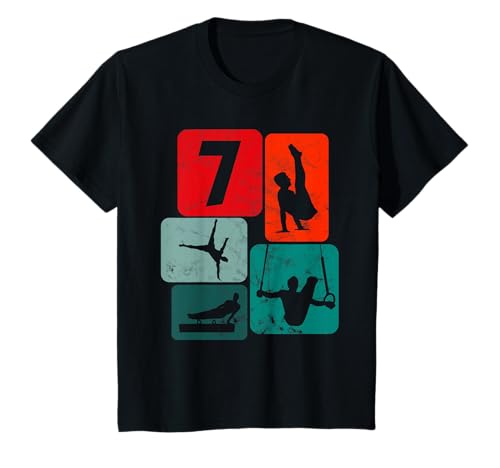 7. Geburtstag Turner Jungs Akrobatik 7 Jahre Jungen Turnen T-Shirt von Turner Geschenke Jungen Geburtstag Geräteturnen