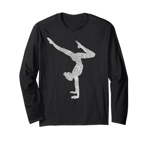 Turnerin Gymnastik Handstand Fingerabdruck Mädchen Turnen Langarmshirt von Turner und Turnerin Gymnastik Turnen im Turnverein