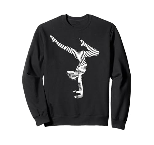 Turnerin Gymnastik Handstand Fingerabdruck Mädchen Turnen Sweatshirt von Turner und Turnerin Gymnastik Turnen im Turnverein