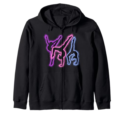 Turnerin Gymnastik Silhouetten Damen Mädchen Turnen Kinder Kapuzenjacke von Turner und Turnerin Gymnastik Turnen im Turnverein