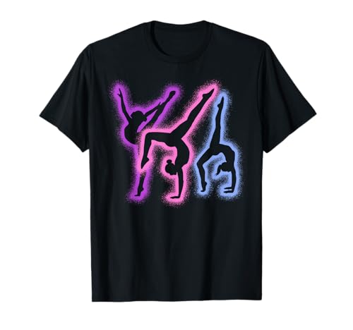 Turnerin Gymnastik Silhouetten Damen Mädchen Turnen Kinder T-Shirt Turnerin Gymnastik Silhouetten Damen Mädchen Turnen Kinder T-Shirt von Turner und Turnerin Gymnastik Turnen im Turnverein