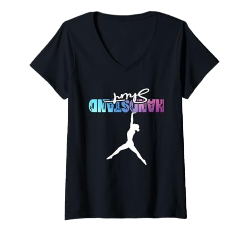 Damen Handstand Shirt Kopfüber - Turnen - Lustiges Turnerin T-Shirt mit V-Ausschnitt Damen Handstand Shirt Kopfüber - Turnen - Lustiges Turnerin T-Shirt mit V-Ausschnitt von Turnerin Sport Gymnastik Bodengymnastik Akrobatik