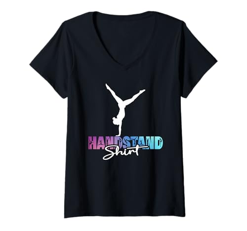 Damen Handstand Shirt - Turnen - Turnerin Gymnastik & Akrobatik T-Shirt mit V-Ausschnitt Damen Handstand Shirt - Turnen - Turnerin Gymnastik & Akrobatik T-Shirt mit V-Ausschnitt von Turnerin Sport Gymnastik Bodengymnastik Akrobatik