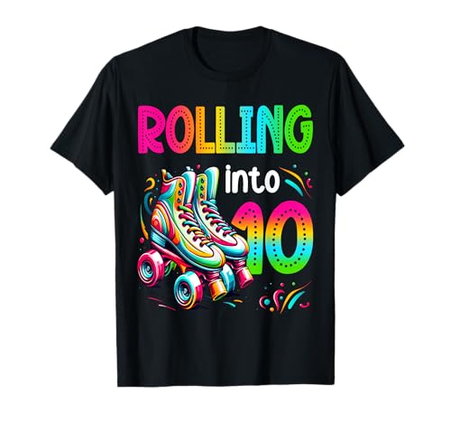 Rolling Into 10 Years Old Rollschuhlaufen für Kinder zum 10. Geburtstag T-Shirt Rolling Into 10 Years Old Rollschuhlaufen für Kinder zum 10. Geburtstag T-Shirt von Turning 10 Year Old Roller Skate Boy Girl Birthday