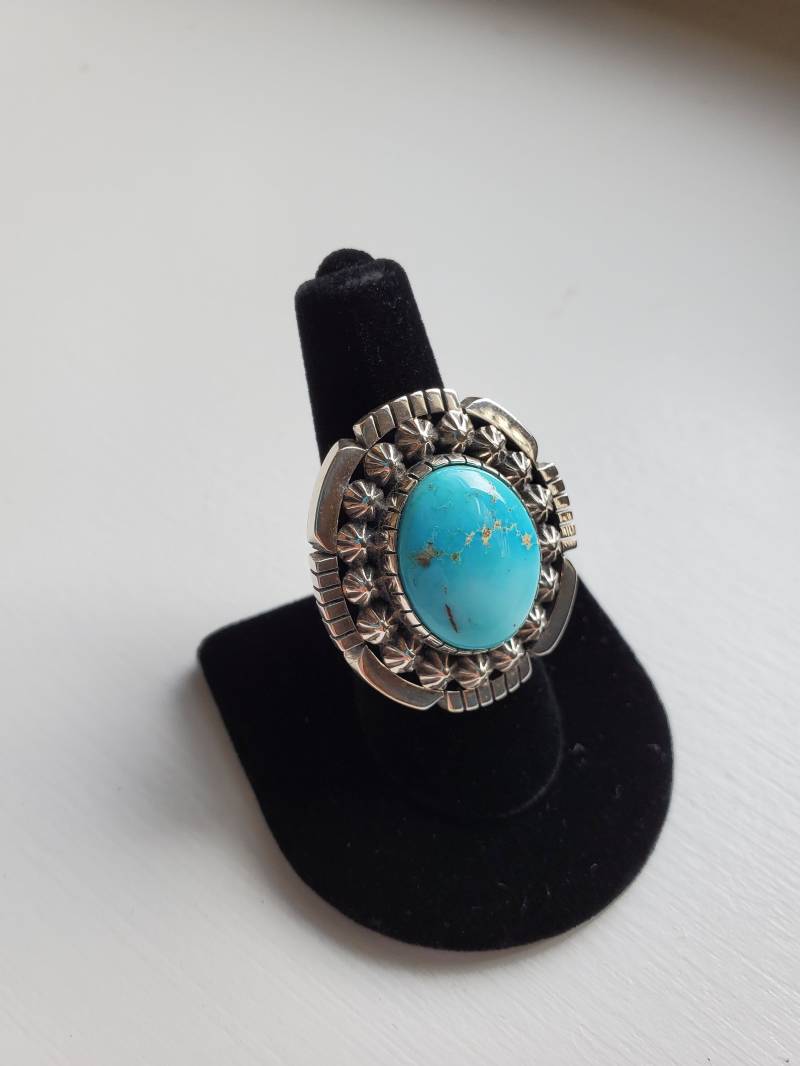 Fabelhafter Und Schwerer Sterling Silber Türkis Ring von TurquoiseTP