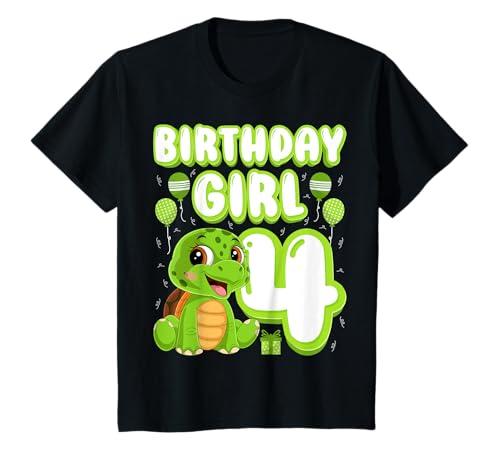 Kinder Geburtstag Mädchen 4 Jahre alt Cute Turtle Lover 4th Birthday T-Shirt Kinder Geburtstag Mädchen 4 Jahre alt Cute Turtle Lover 4th Birthday T-Shirt von Turtle 4th Birthday Gifts Co.