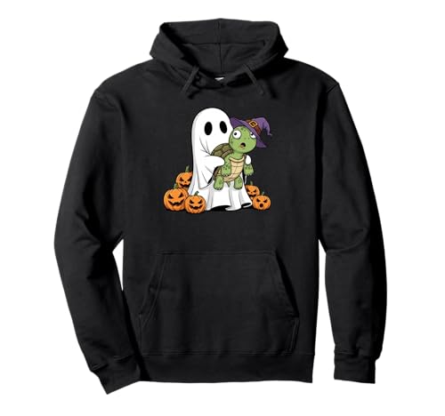 Lustige Geisterschildkröte Kürbis Halloween Kinder Herren Damen Pullover Hoodie von Turtle Lovers Cute Halloween Outfits for Boy Girl