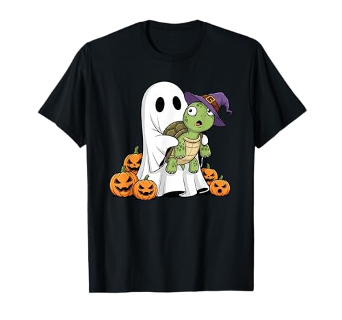 Lustige Geisterschildkröte Kürbis Halloween Kinder Herren Damen T-Shirt von Turtle Lovers Cute Halloween Outfits for Boy Girl
