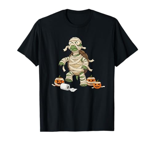 Lustige Schildkröte Mama Kürbis Halloween Kinder Herren Damen T-Shirt von Turtle Lovers Cute Halloween Outfits for Boy Girl