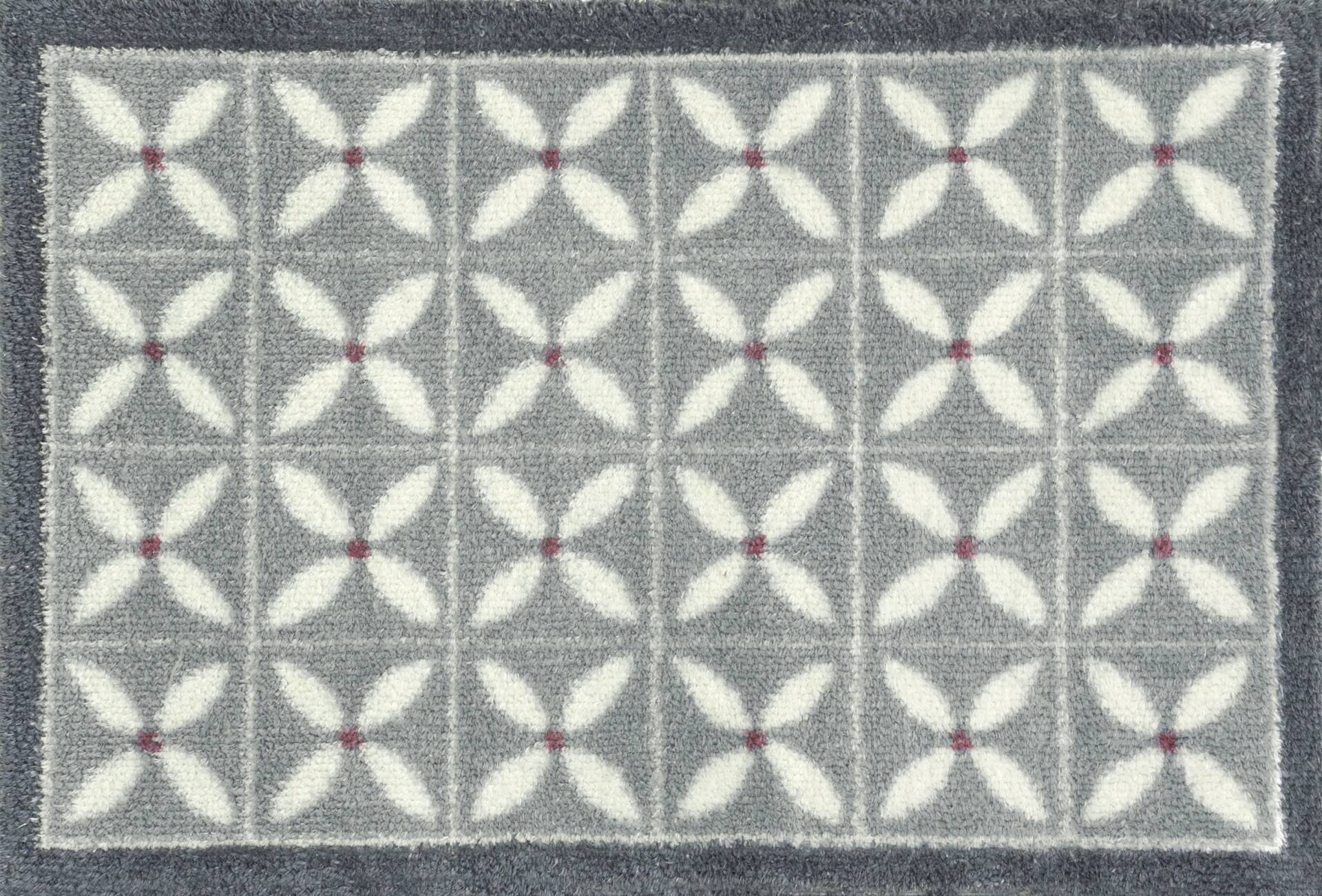 Turtle Mat Fußmatte "Flower Fields Grey" rechteckig 9 mm Höhe Turtle Mat Fußmatte "Flower Fields Grey" rechteckig 9 mm Höhe von Turtle Mat