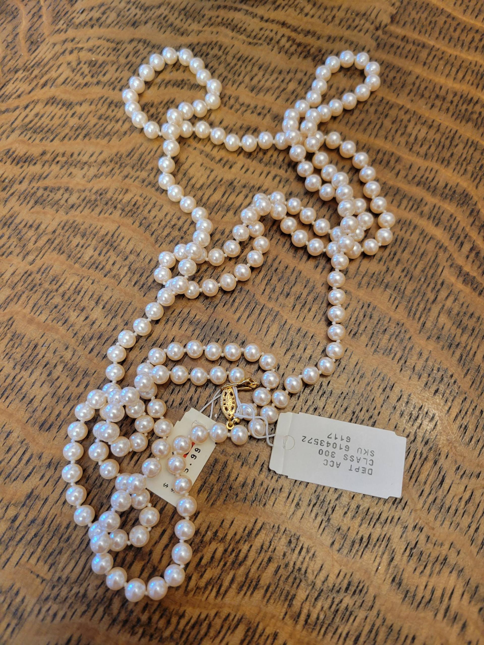 Lange Faux Perlenkette Lange Faux Perlenkette von TurtleTribeTreasures
