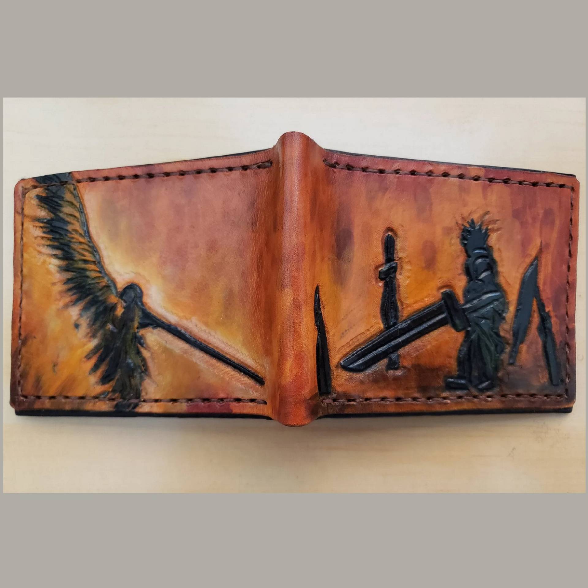 Cloud Vrs Sephiroth - Handgefertigte Geldbörse Aus Leder Cloud Vrs Sephiroth - Handgefertigte Geldbörse Aus Leder von TurtleVillageKraft