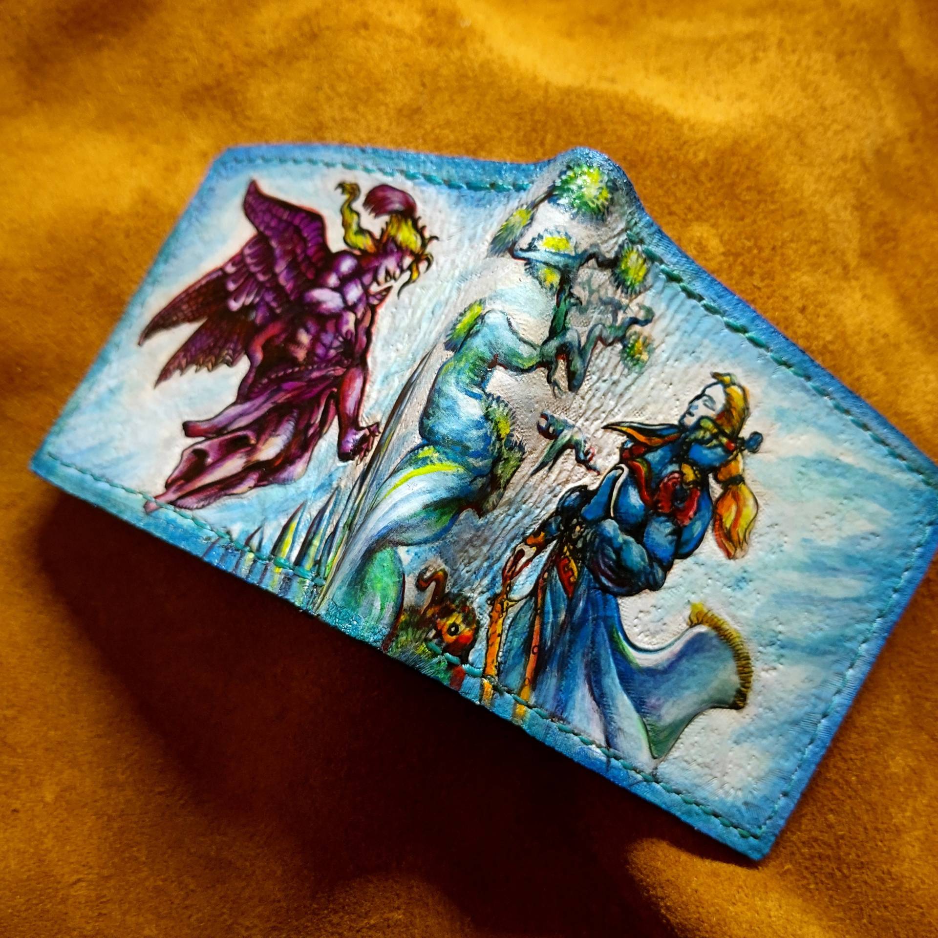 Edgar Begegnet Gott Form Kefka - Ff6 Final Fantasy Weiches Leder Bifold Brieftasche Handgefertigte Inspirierte Edgar Begegnet Gott Form Kefka - Ff6 Final Fantasy Weiches Leder Bifold Brieftasche Handgefertigte Inspirierte von TurtleVillageKraft
