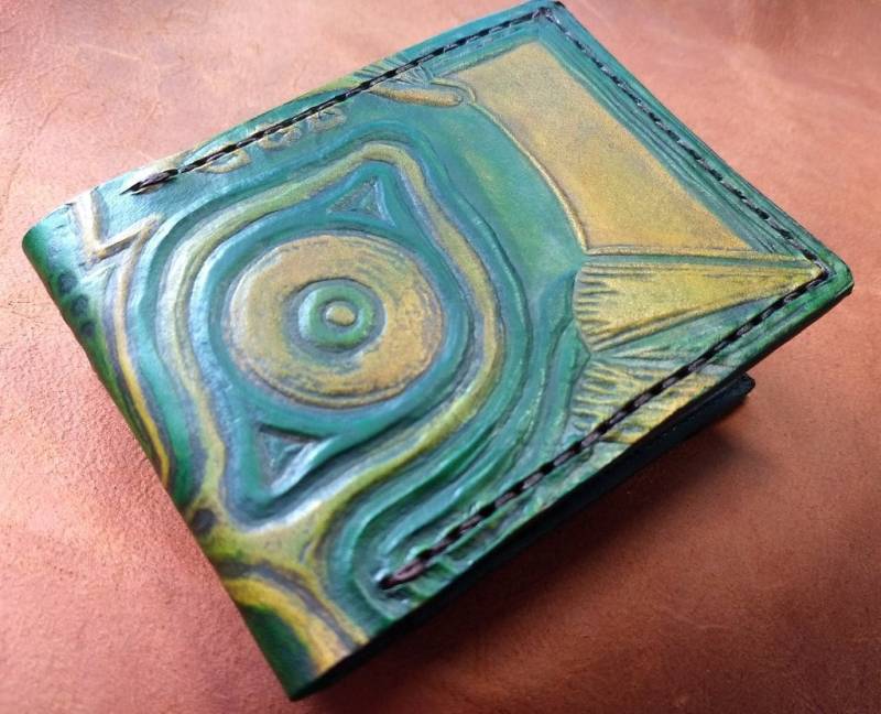 Majoras Mask- Grün - Leder Bifold Geldbörse Handgefertigte Majoras Mask- Grün - Leder Bifold Geldbörse Handgefertigte von TurtleVillageKraft