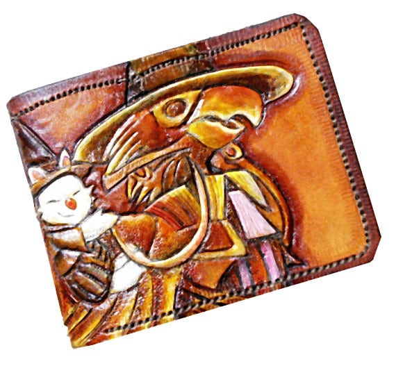 Moogle Mage - Leder Bifold Geldbörse Handgefertigte Final Fantasy Inspirierte Moogle Mage - Leder Bifold Geldbörse Handgefertigte Final Fantasy Inspirierte von TurtleVillageKraft