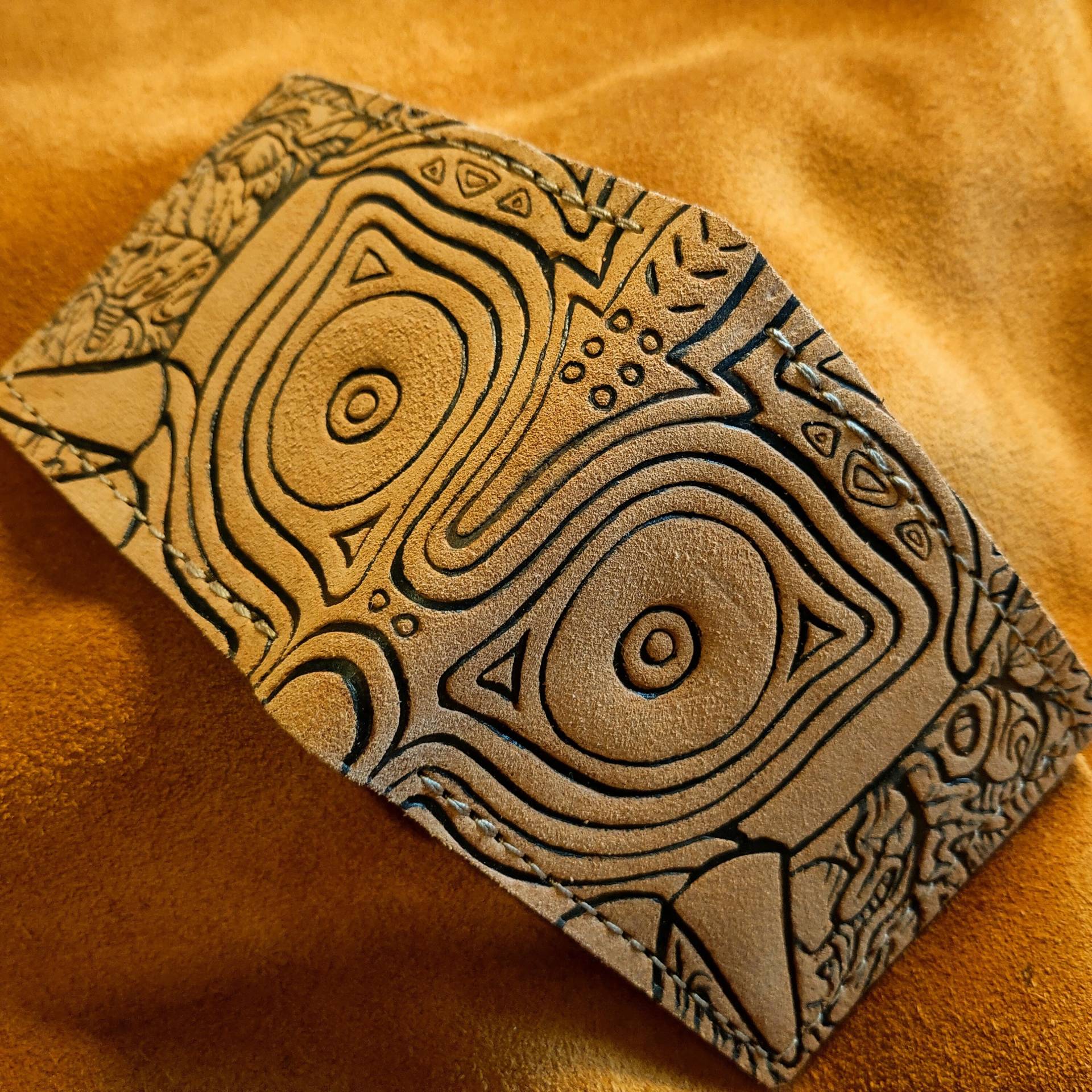 Wildleder Majoras Mask Leder Geldbörse Wildleder Majoras Mask Leder Geldbörse von TurtleVillageKraft