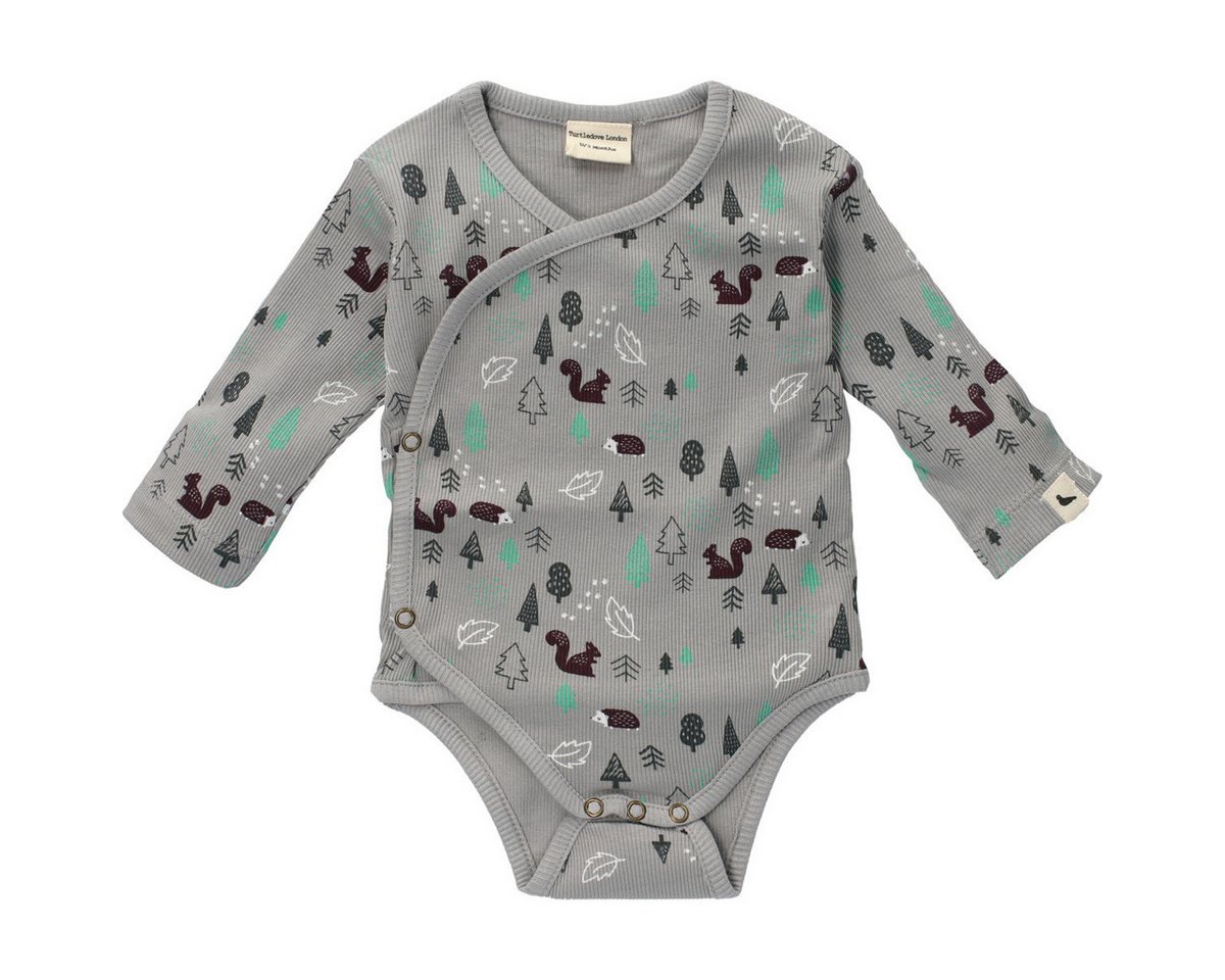 Turtledove London Langarmwickelbody Eichhörnchen Unisex Kinder (1-tlg) Langarm Einteiler, Body, Longsleeve-Body, Bodysuit, Stretchbody von Turtledove London