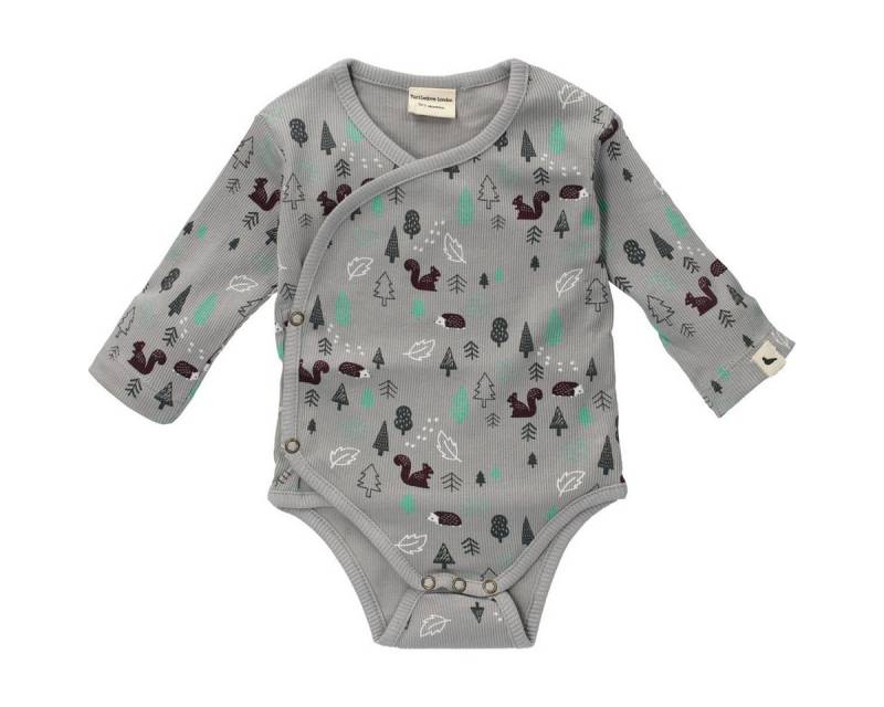 Turtledove London Langarmwickelbody Eichhörnchen Unisex Kinder (1-tlg) Langarm Einteiler, Body, Longsleeve-Body, Bodysuit, Stretchbody von Turtledove London