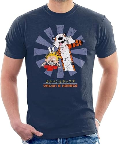 TusPersonalizables T-Shirt aus Baumwolle - Calvin and Hobbes Retro, marineblau, L TusPersonalizables T-Shirt aus Baumwolle - Calvin and Hobbes Retro, marineblau, L von TusPersonalizables
