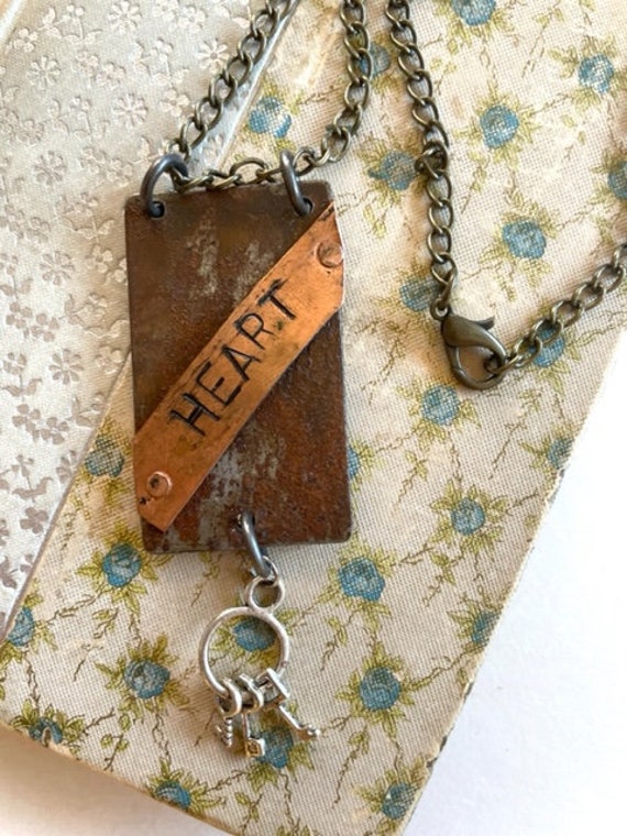 Herz Und Schlüssel Anhänger Halskette - Kupfer & Messing "Herz" Lange Zu Meinem Herzen Herz Und Schlüssel Anhänger Halskette - Kupfer & Messing "Herz" Lange Zu Meinem Herzen von TuscanRoad