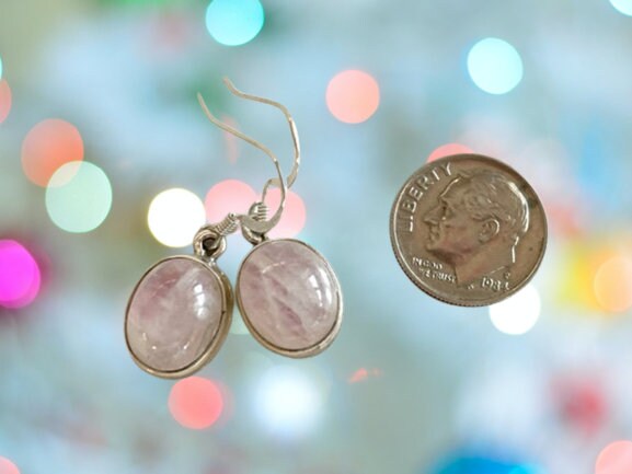 Rosa Mondstein Tropfen Ohrringe - & Silber Schmuck von TuscanRoad