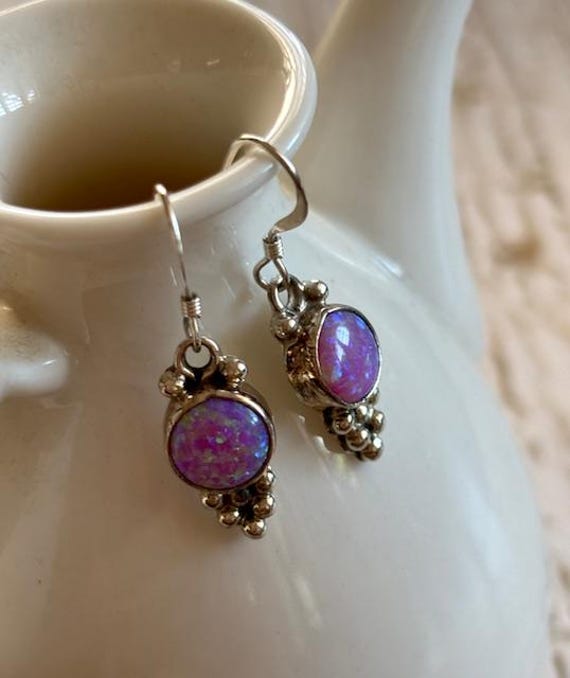 Rosa Opal Tropfen Ohrringe - & Sterling Schmuck Rosa Opal Tropfen Ohrringe - & Sterling Schmuck von TuscanRoad