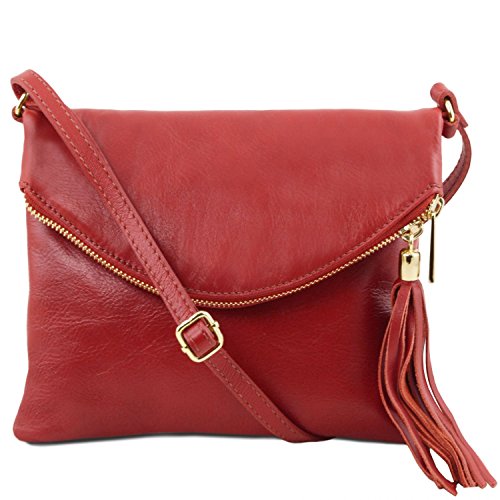Tuscany Leather , Damen Umhängetasche bunt Multicolore, Rosso (bunt) - TL141153 von Tuscany Leather