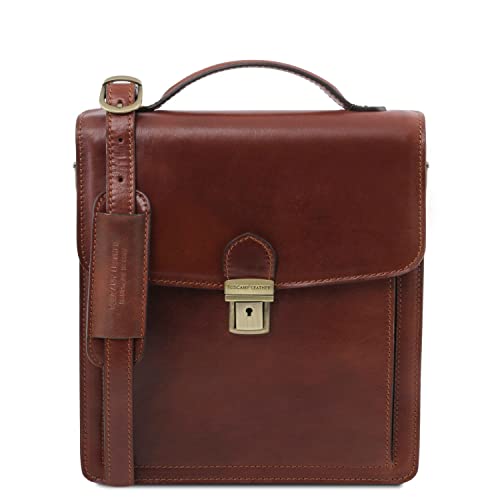 Tuscany Leather David Elegante Herrentasche aus Kalbsleder - Klein Braun von Tuscany Leather